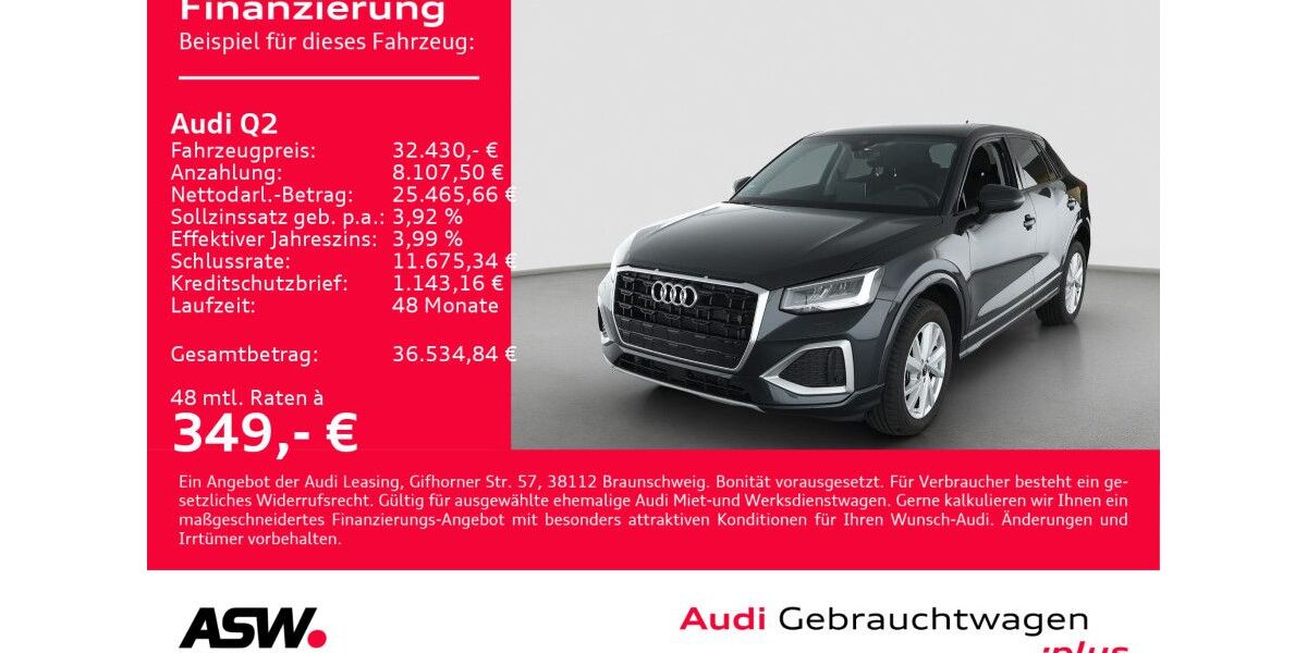 Audi Q2 10.500 km 30.930 &euro; Heilbronn 74074