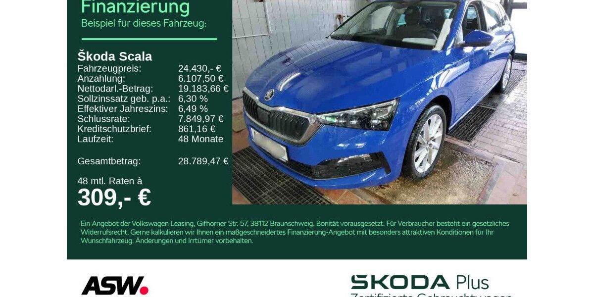 Skoda Scala 35.300 km 24.430 &euro; Heilbronn 74076