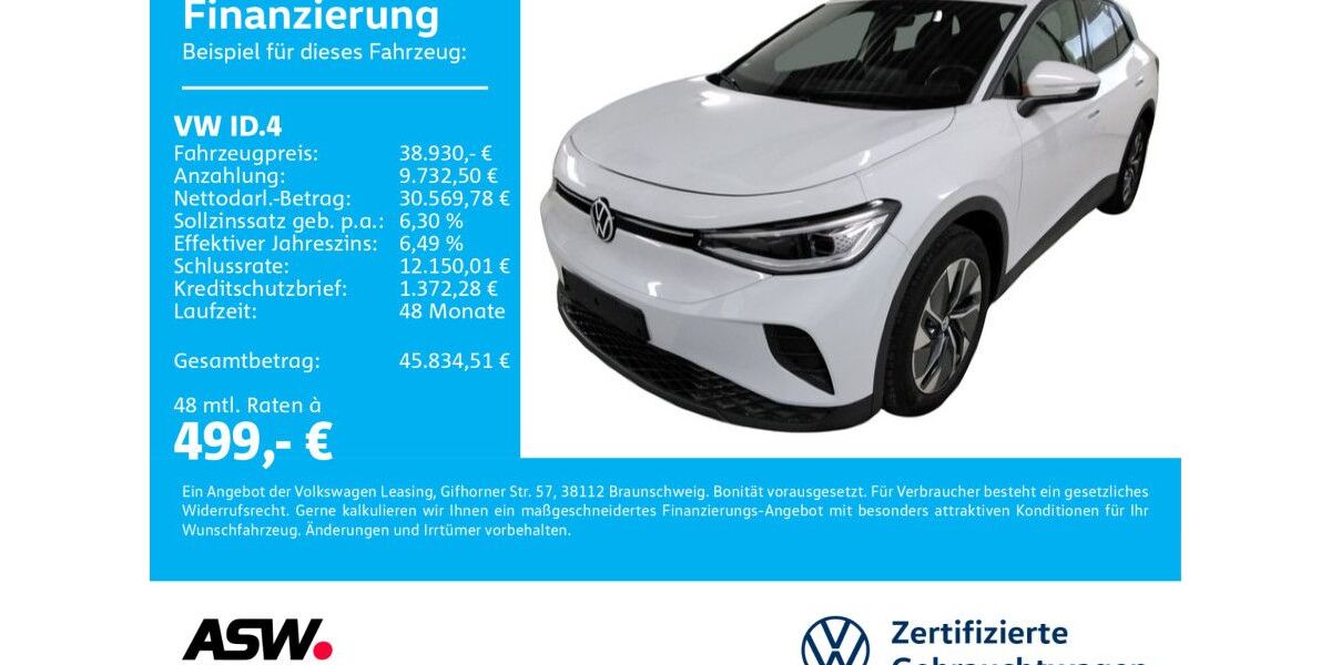 VW ID.4 10.990 km 37.730 &euro; Bad Rappenau 74906