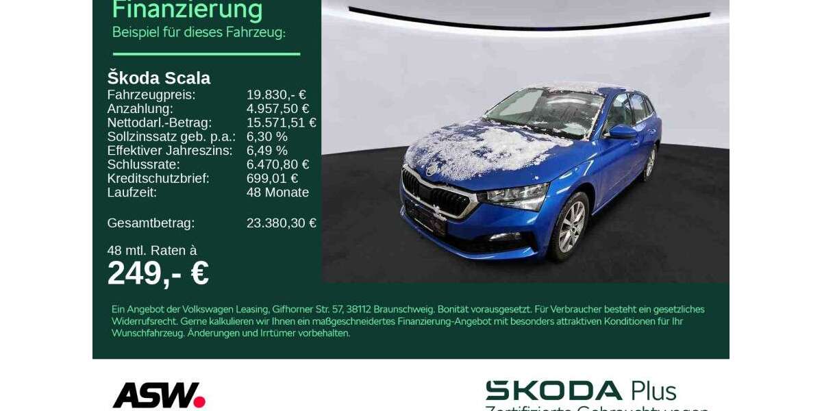 Skoda Scala 23.000 km 19.830 &euro; Heilbronn 74076