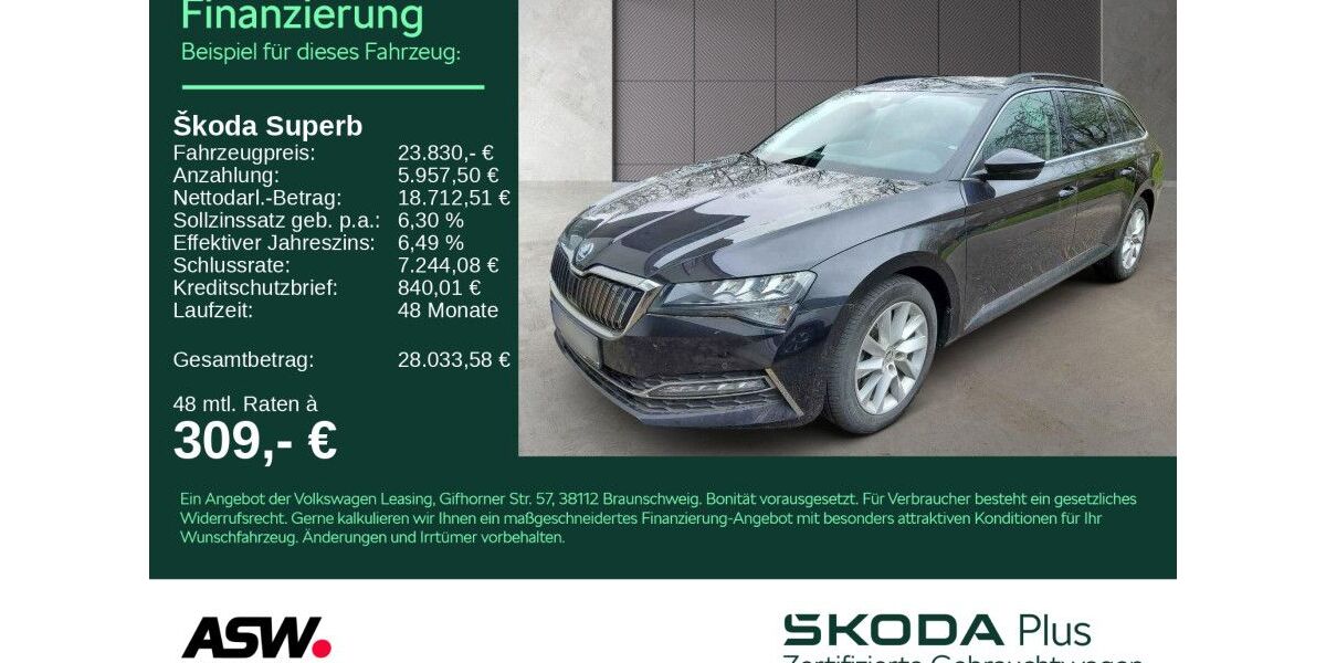 Skoda Superb 54.700 km 23.830 &euro; Heilbronn 74076