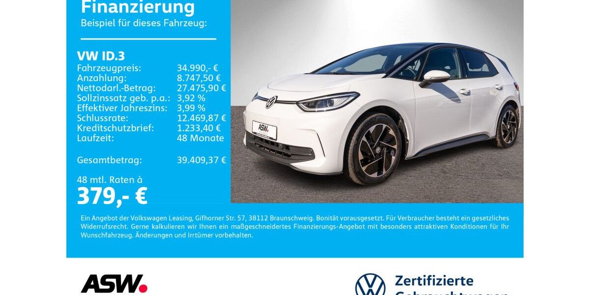 VW ID.3 29.999 km 34.890 &euro; Neckarsulm 74172