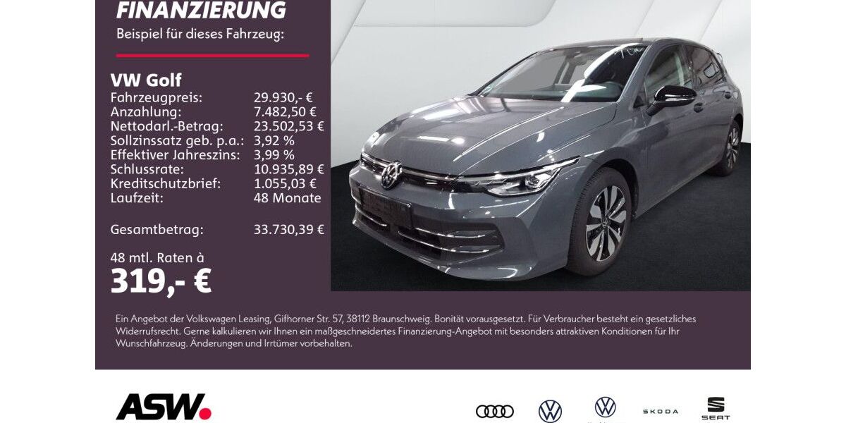 VW Golf 19.990 km 29.930 &euro; Weinsberg 74189