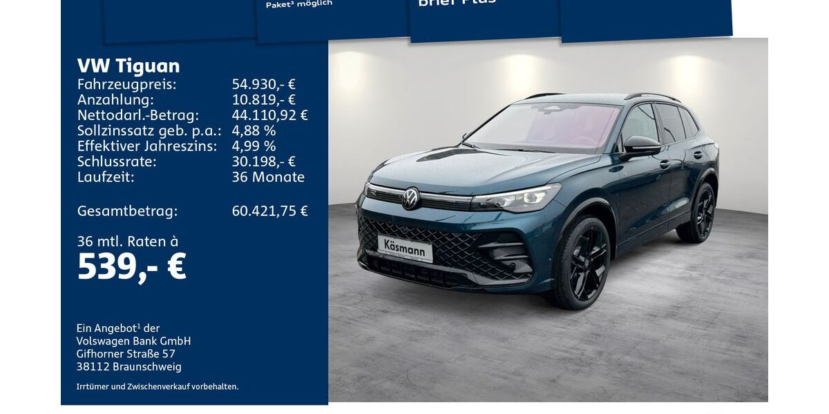 VW Tiguan 14.009 km 54.930 &euro; Mosbach 74821