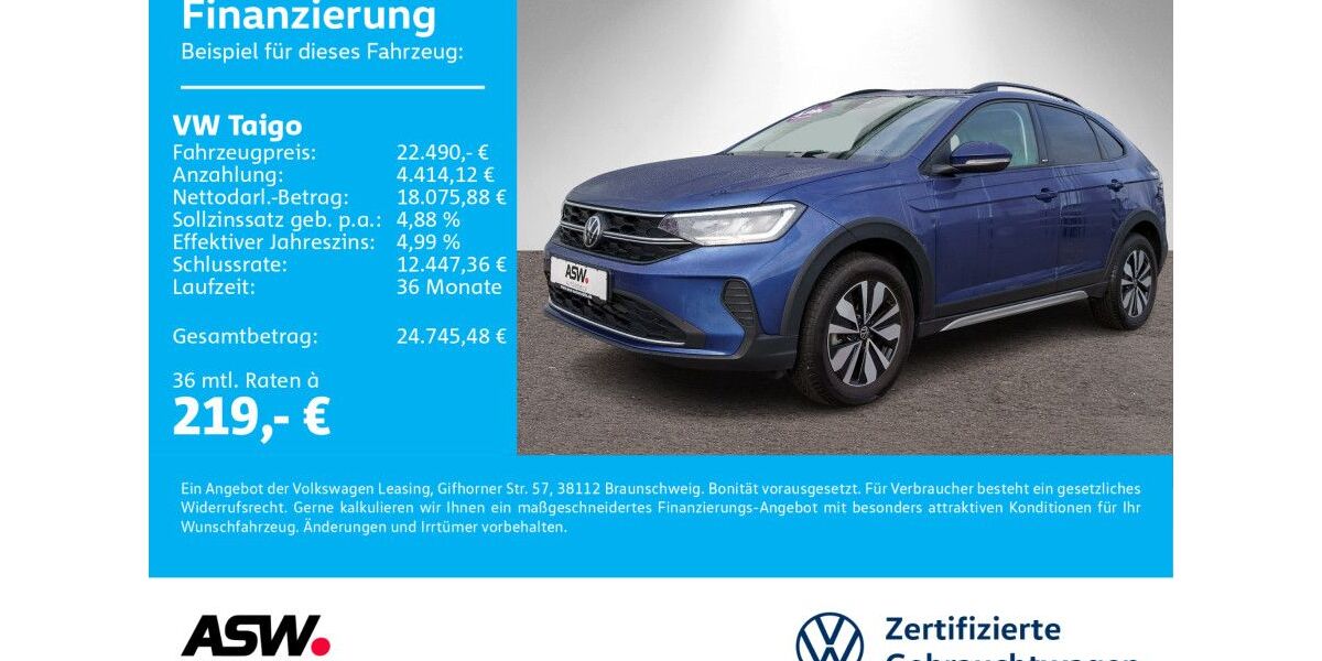 VW Taigo 18.900 km 18.890 &euro; Sinsheim 74889