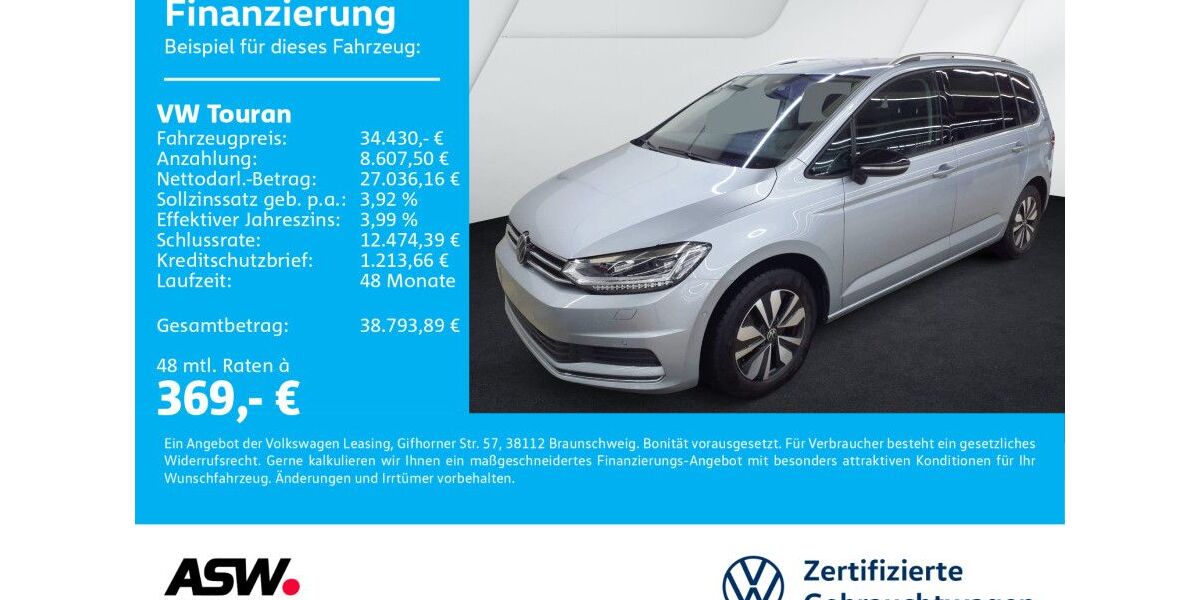 VW Touran 21.500 km 34.430 &euro; Neckarsulm 74172